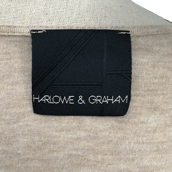 Harlowe & Graham Tan Drape Blouse - Picture 5 of 9